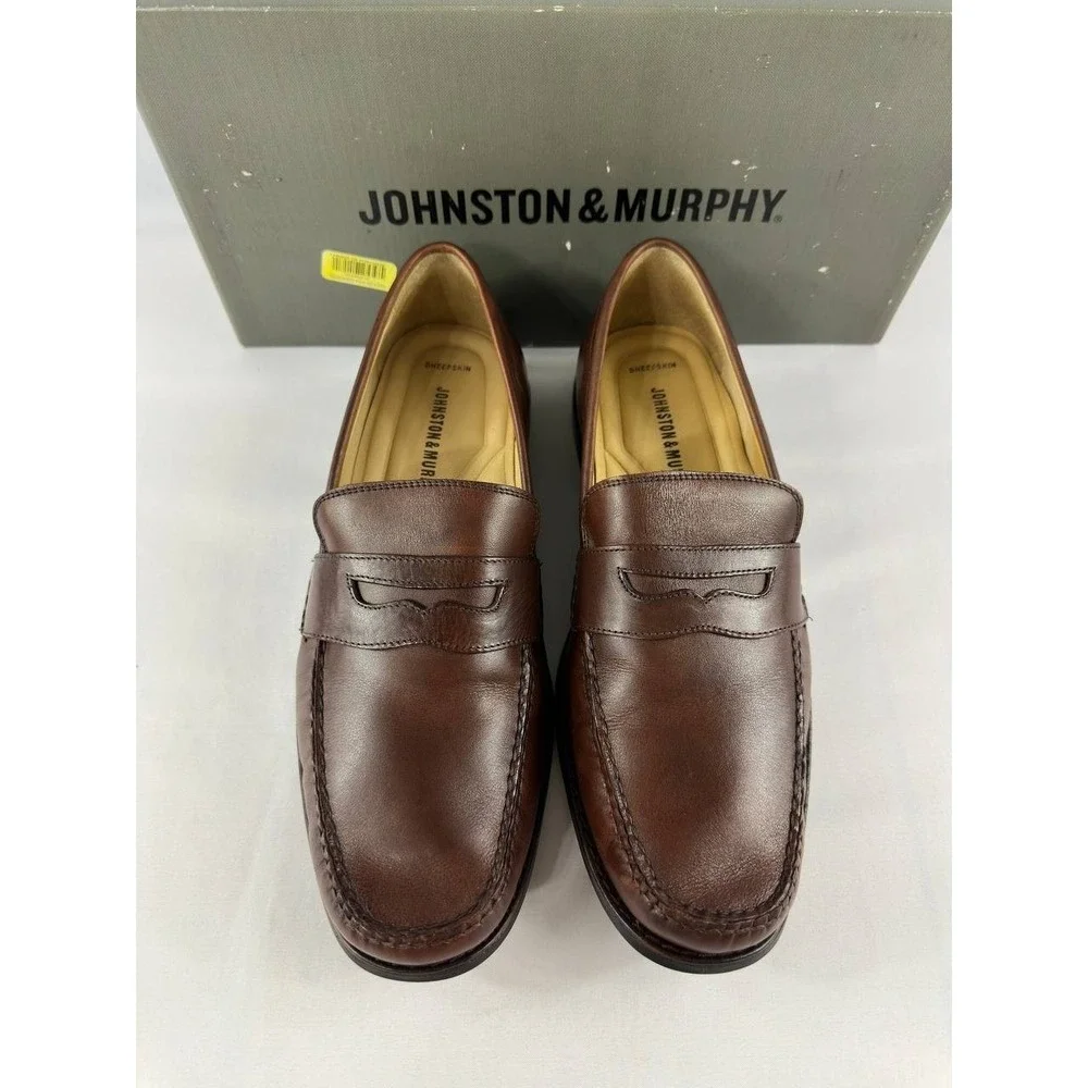 Johnston & Murphy Ainsworth Penny Loafers Men's 10M  Leather Shoes